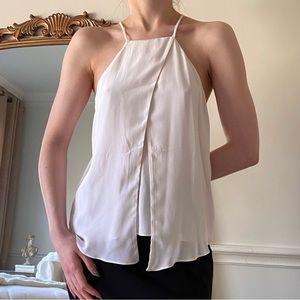 MILLY White Silk Halter Tank Top Blouse - Size 6